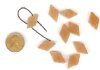 10 8x12mm Diamond Two Hole Peach Aventurine